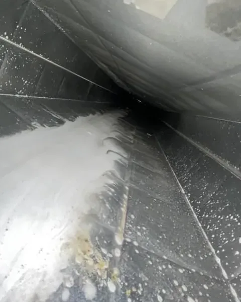 After: The same supply duct after cleaning